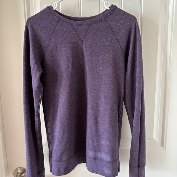 Lululemon Athletic Reversible Stripe Crew Neck Long Sleeve Top Shirt Purple - Picture 7 of 12